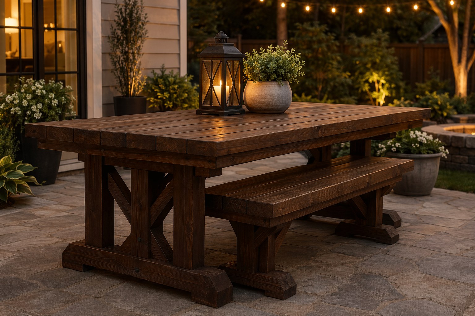 Budget Outdoor Dining: Building a Patio Table & Bench Setup