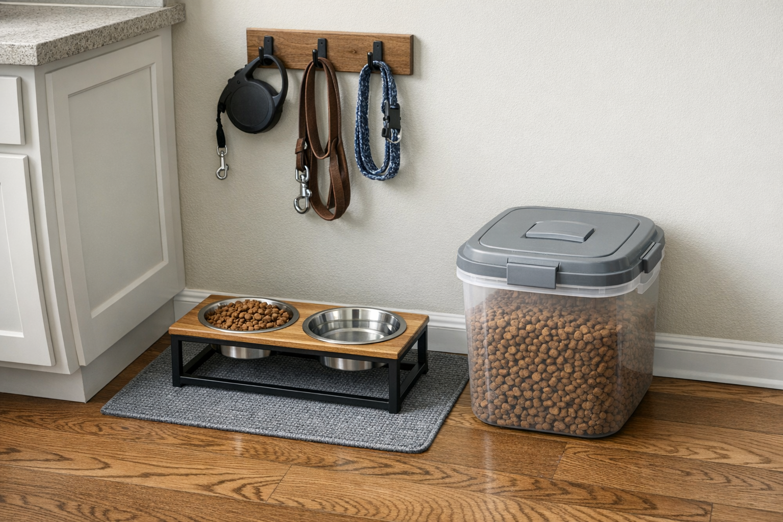 How to Organize Pet Supplies and Build a Tidy Feeding Station